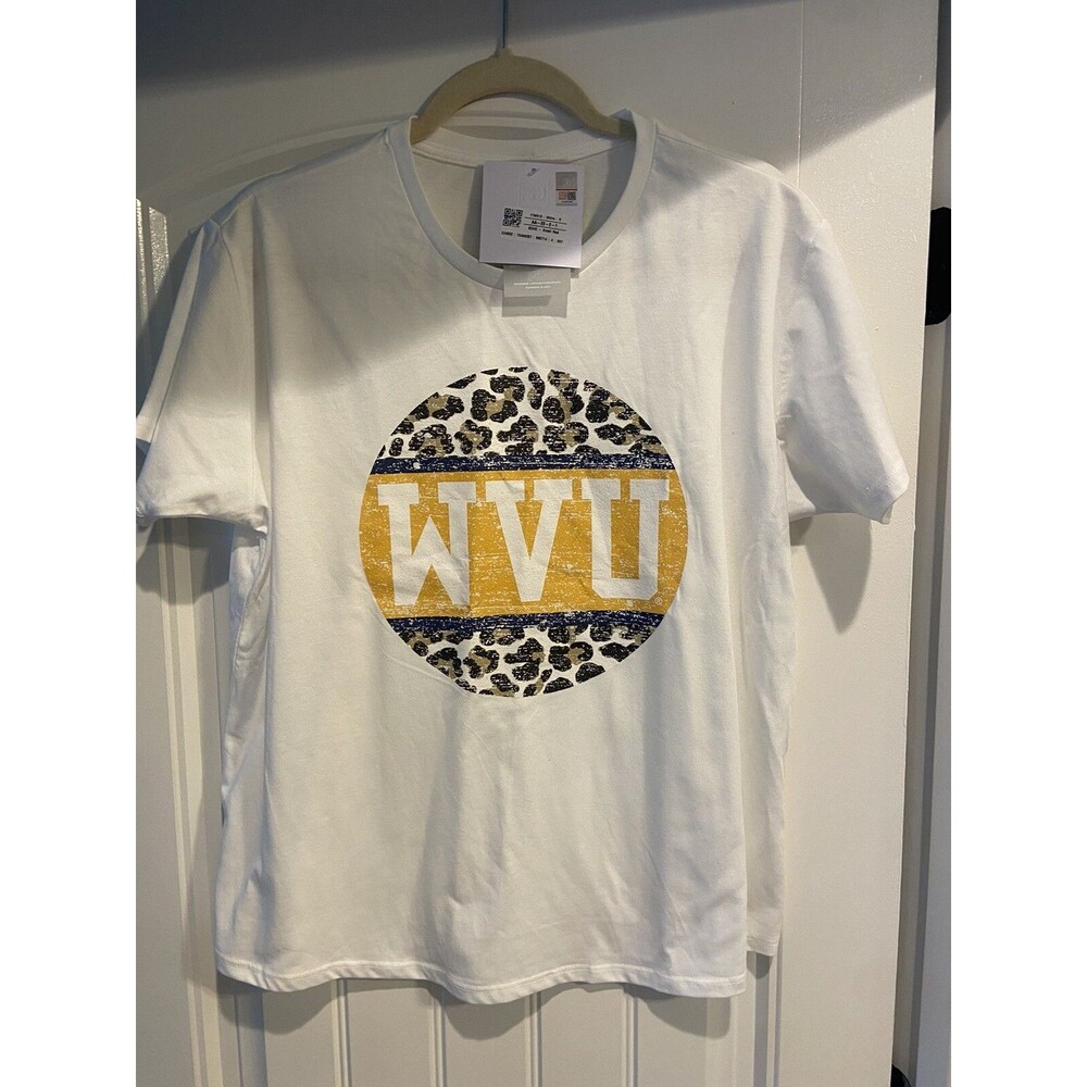 NWT Gameday Couture West Virginia Mountaineers "Scoop & Score" Easy Tee- S